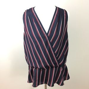 Banana Republic Blouse Sz L Women’s Striped